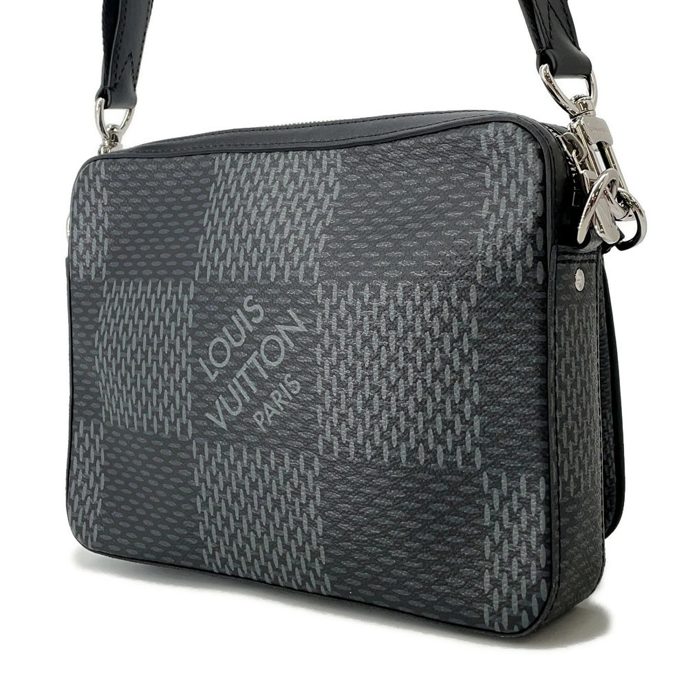 Louis Vuitton Trio Graphite Black Damier Bag Messenger Shoulder Black